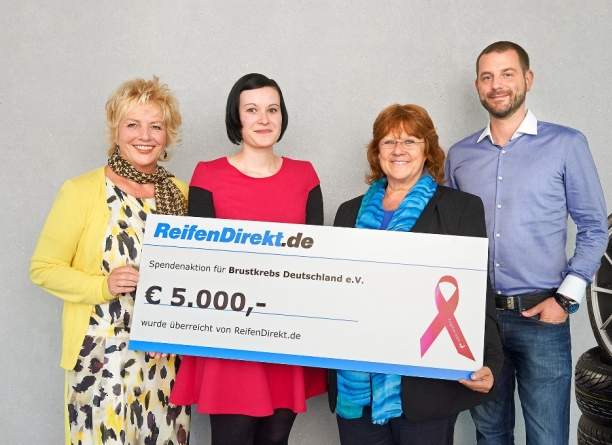 ReifenDirekt.de bergibt 5.000 Euro-Spendenscheck an den Verein